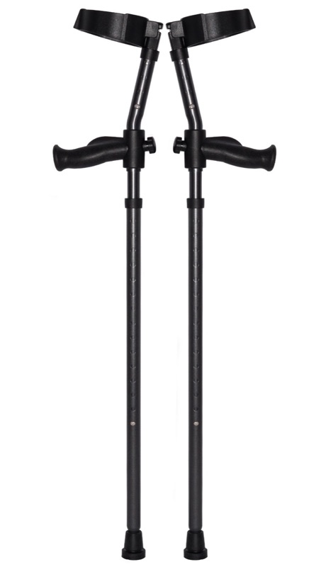 In-Motion Pro forearm crutches, full view